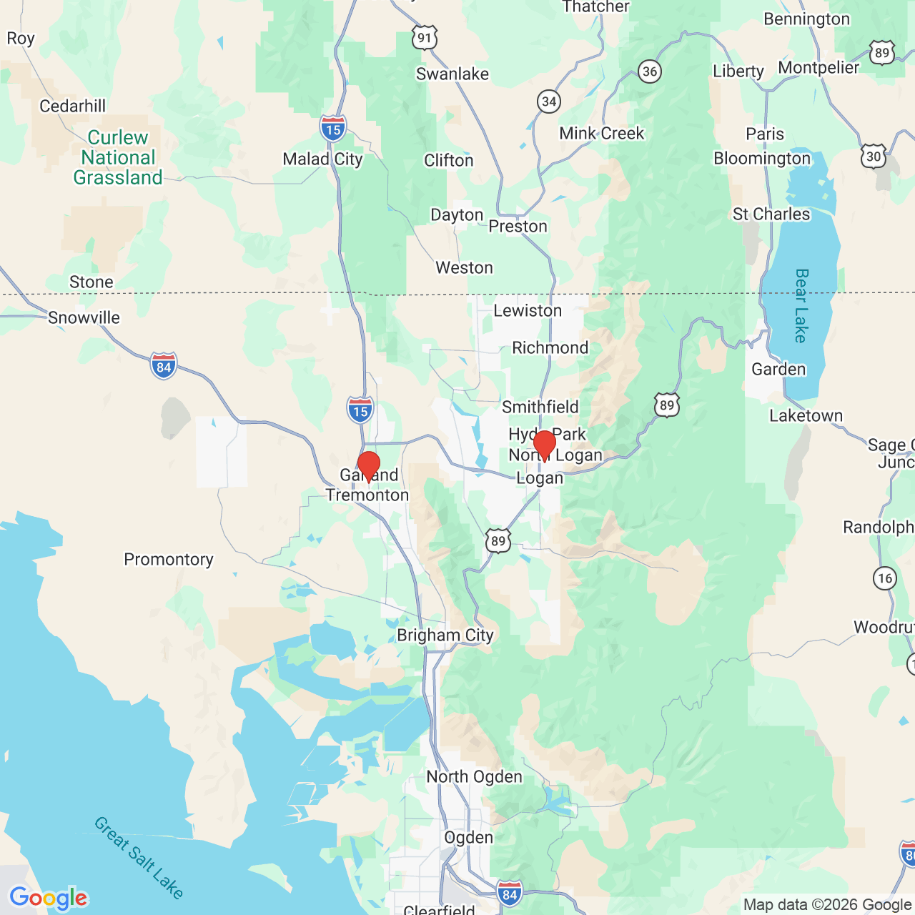 Google map image of our locations